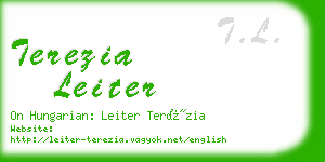 terezia leiter business card